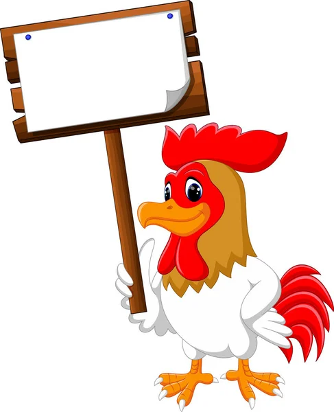 Cartoon chicken rooster — Stock Vector