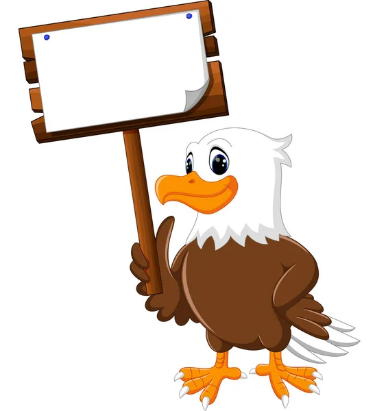 Eagle cartoon posing — Stock Vector