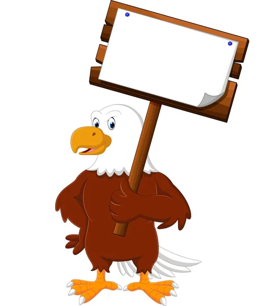 Eagle cartoon posing — Stock Vector