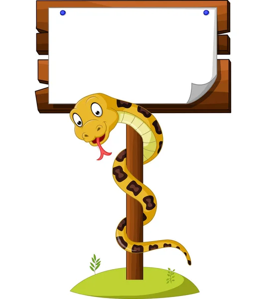 Karikatür kahverengi yılan — Stok Vektör