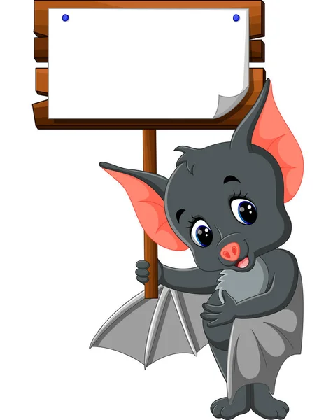 Mignon dessin animé chauve-souris — Image vectorielle