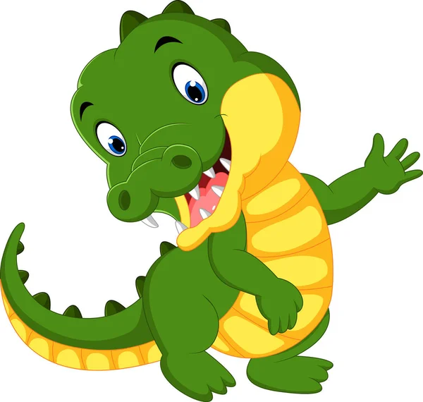 Симпатичный крокодиловый мультфильм — стоковый вектор