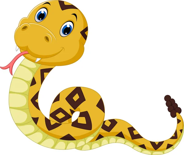 Bonita serpiente de dibujos animados — Vector de stock