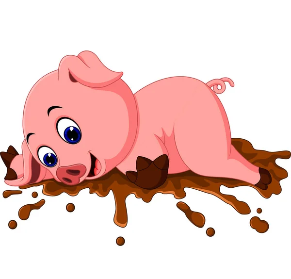 Carino cartone animato maiale — Vettoriale Stock