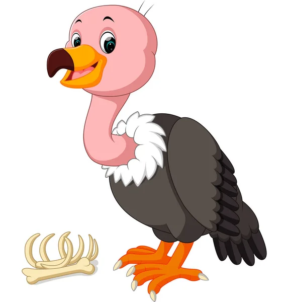 Cute Vulture cartoon — Stock Vector