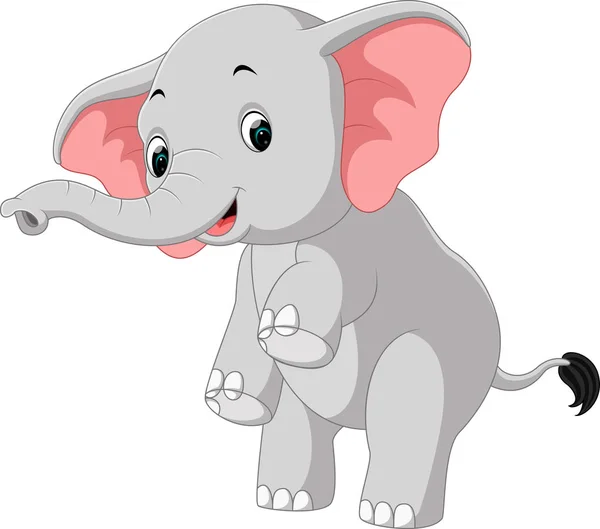 Söt elefant tecknad film — Stock vektor