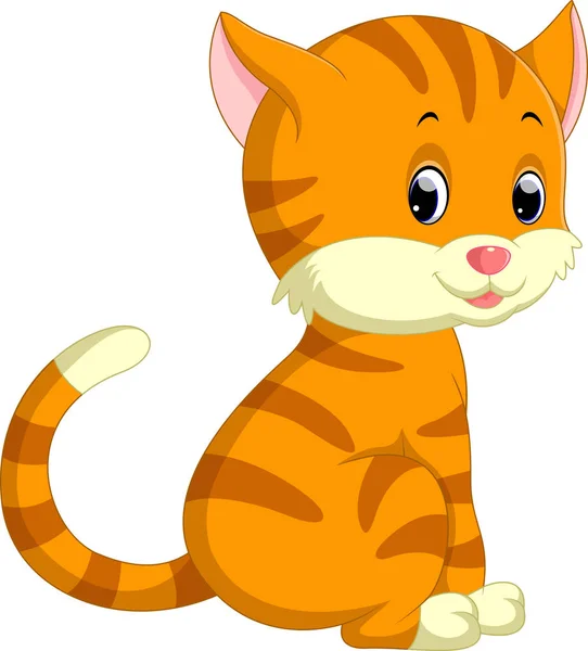 Süße Katze Karikatur — Stockvektor