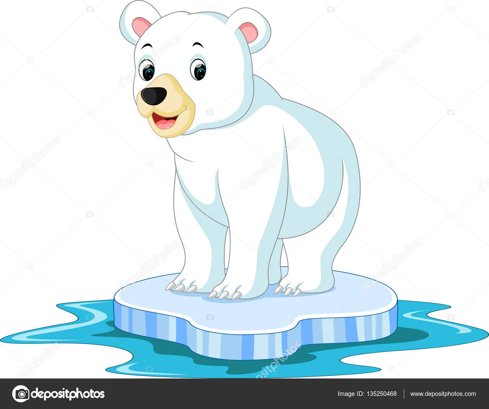 Polar bear cartoon — Stock Vector © hermandesign2015@gmail.com #135250468