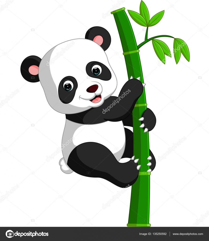 Ilustração de desenhos animados de panda com raiva posando isolado