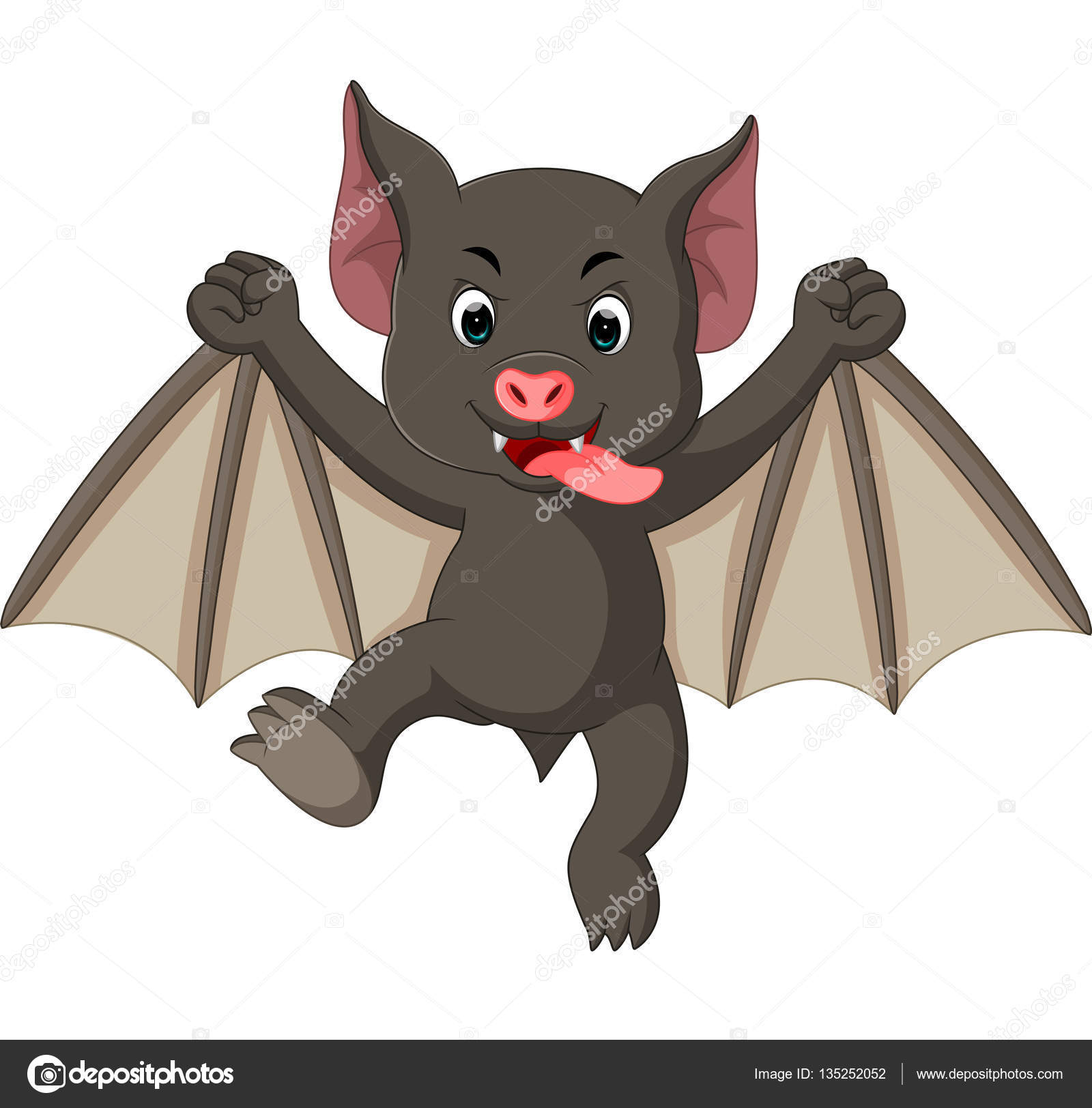 cute Bat cartoon — Stock Vector © 135252052
