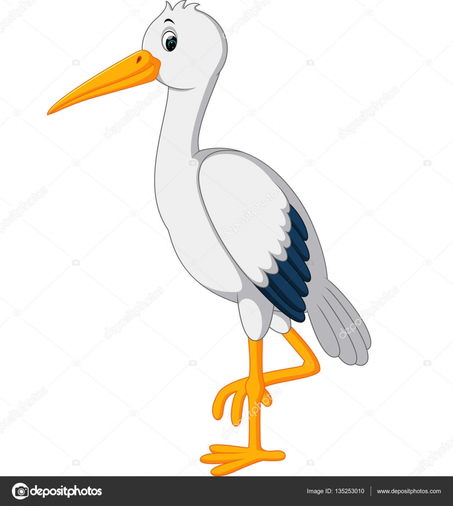 Cute Stork Cartoon Stock Vector C Hermandesign2015 Gmail Com 135253010