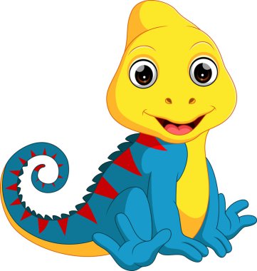 Şirin bukalemun çizgi filmi.