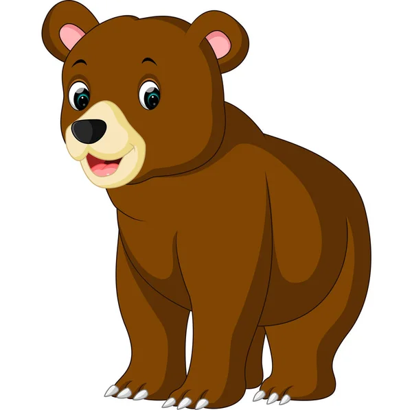 Divertido oso de dibujos animados — Vector de stock