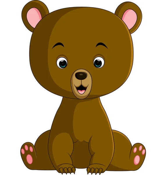 Divertido oso de dibujos animados — Vector de stock