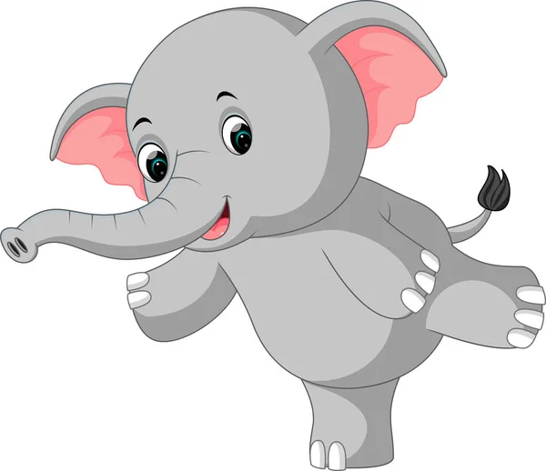 Desenhos animados de elefante bonito — Vetor de Stock