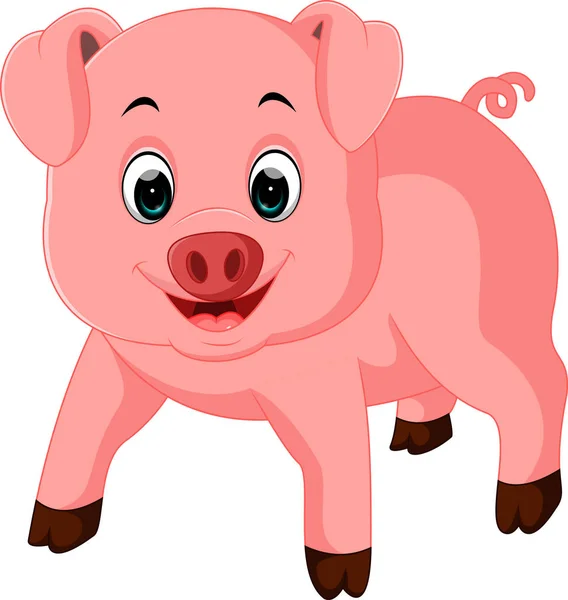 Desenhos animados de porco bonito — Vetor de Stock