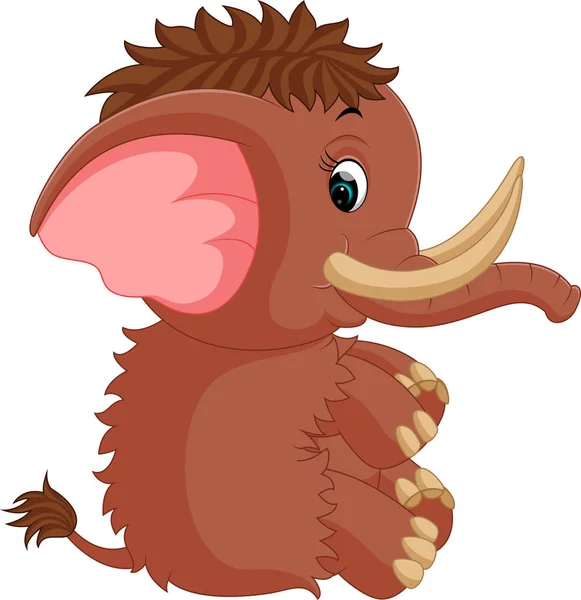 Cute mammoth cartoon — Stock Vector