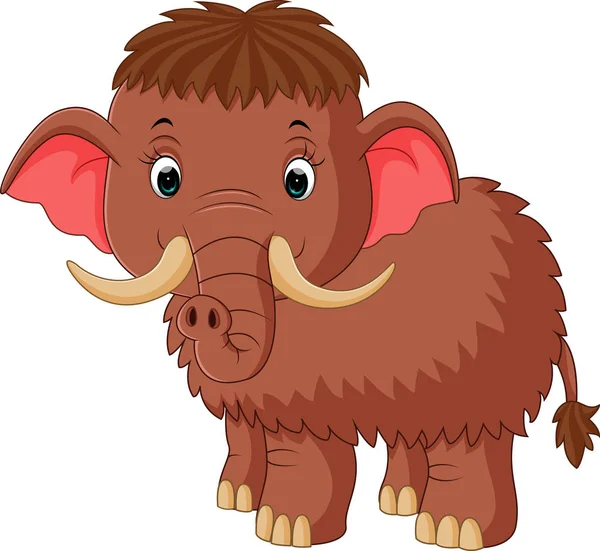 Carino cartone animato mammut — Vettoriale Stock
