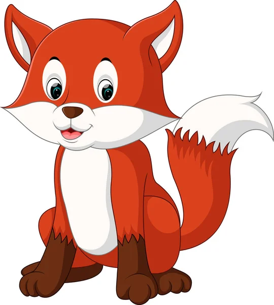 Cute fox kreskówki — Wektor stockowy