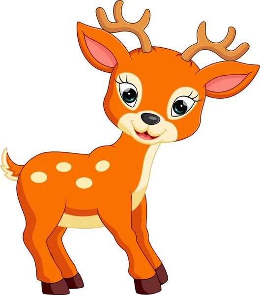 Cute deer cartoon — Stock Vector