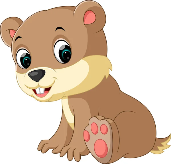 Słodkie wiewiórka kreskówka — Wektor stockowy
