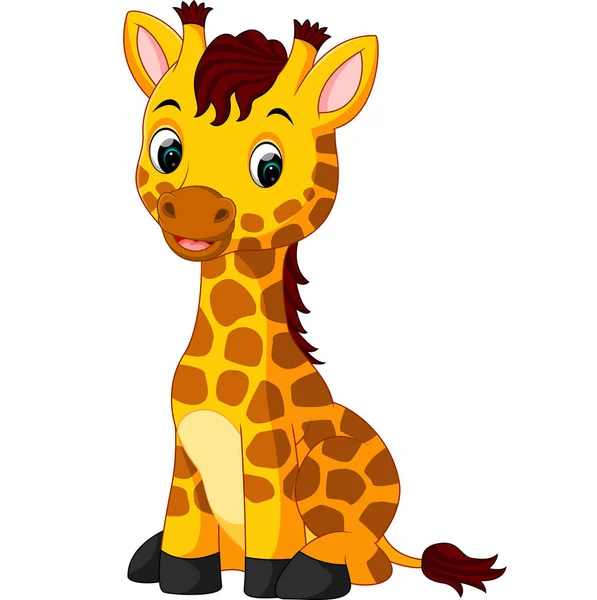 Cute giraffe cartoon — Stock Vector