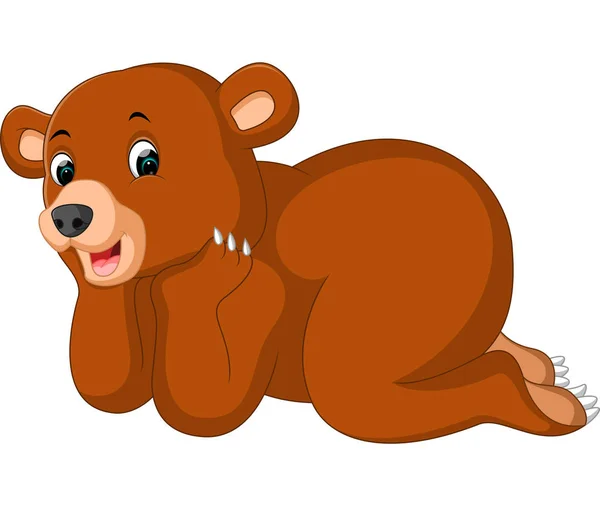 Funny bear cartoon — Stock vektor