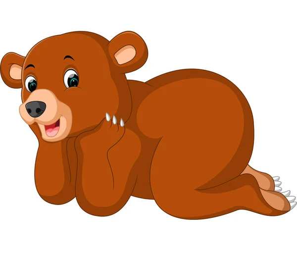 Divertido oso de dibujos animados — Vector de stock