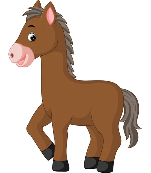 Desenhos animados de cavalo bonito —  Vetores de Stock