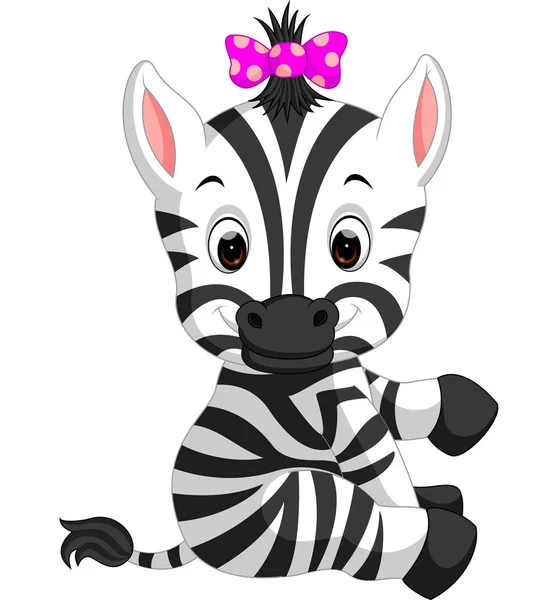 Cute zebra cartoon — Stock Vector