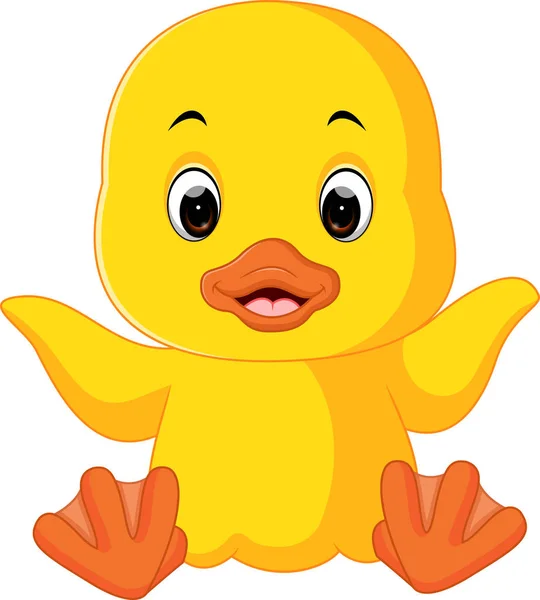 Cute duck cartoon — Stock Vector