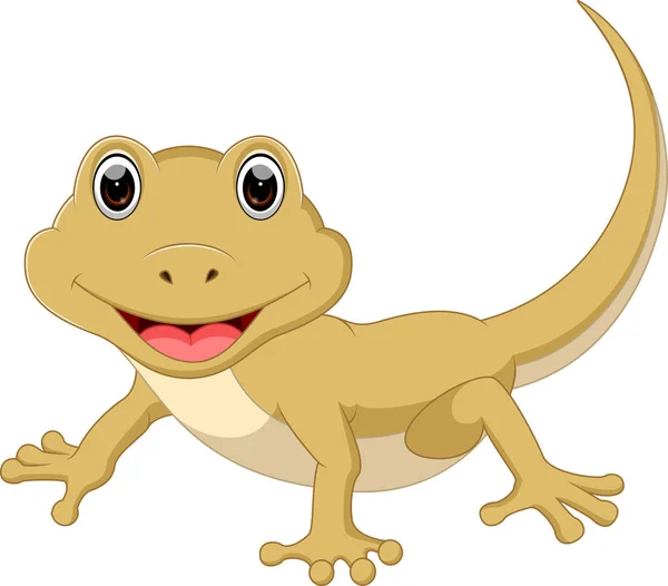 Lindo lagarto dibujos animados — Archivo Imágenes Vectoriales