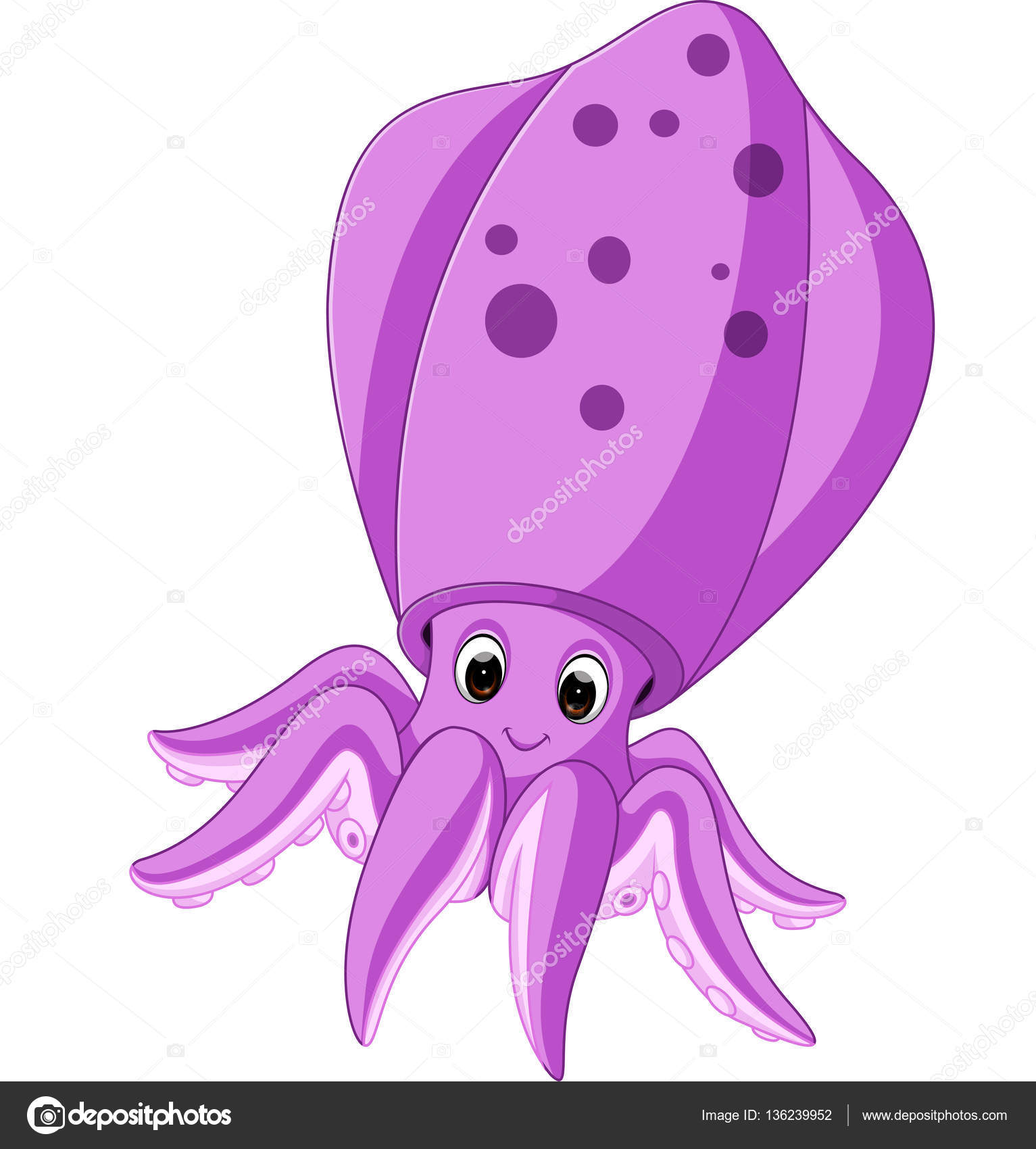 Kawaii Estilo Feminino Rosa 3D Dos Desenhos Animados Octopus