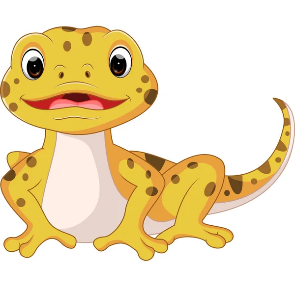 Lindo lagarto dibujos animados — Archivo Imágenes Vectoriales