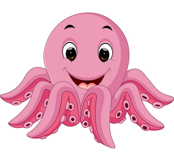 Sevimli octopus karikatür — Stok Vektör