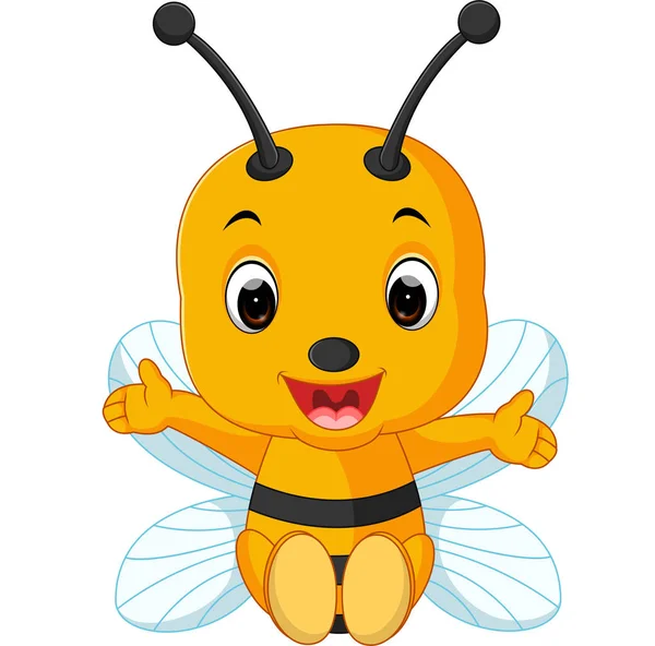 Słodkie Pszczoła kreskówka — Wektor stockowy