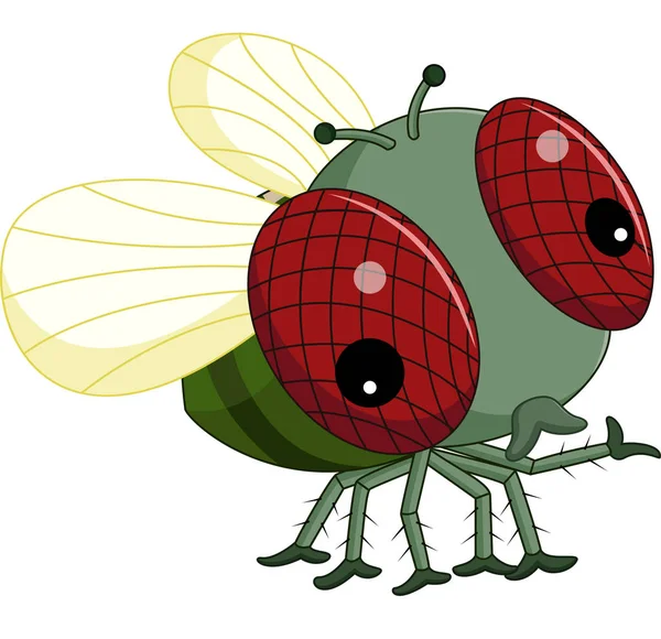 可爱的苍蝇卡通 — 图库矢量图片