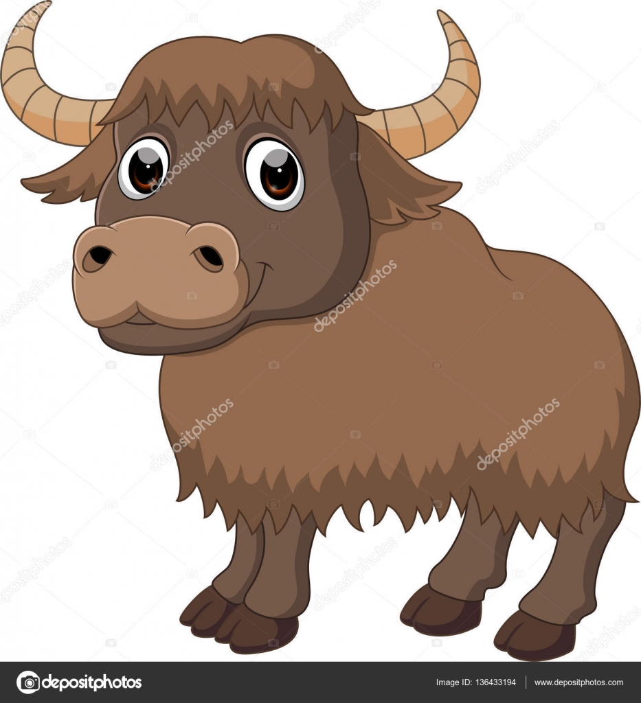 Cute yak cartoon Stock Vector Image by ©hermandesign2015@gmail.com