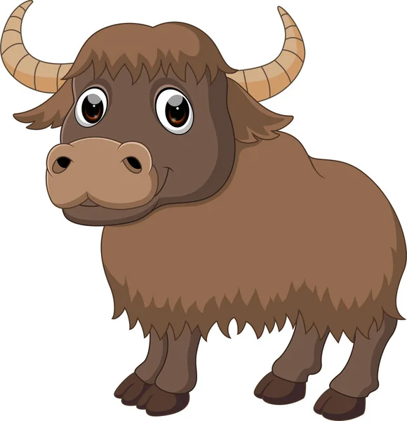 Cute yak cartoon — Stock Vector