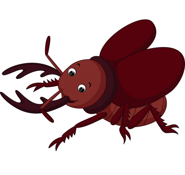 Cartoon funny beetle — Stock Vector