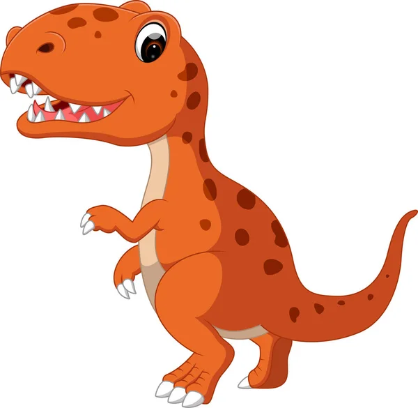 Bonita caricatura de dinosaurio — Archivo Imágenes Vectoriales