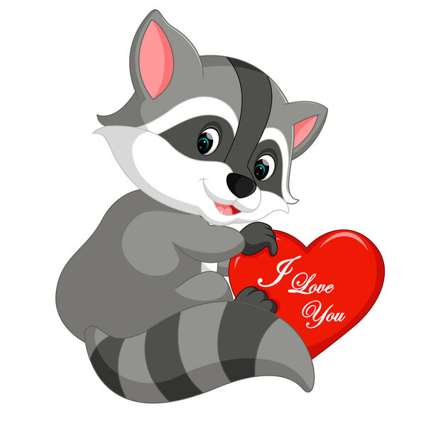 Милый енот-мультик