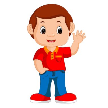 sevimli çizgi çocuk