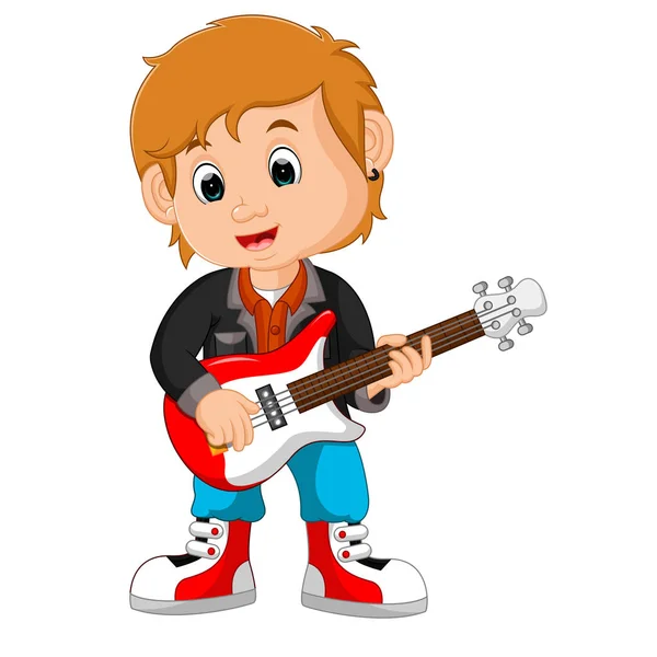 Rock ster gitarist — Stockvector