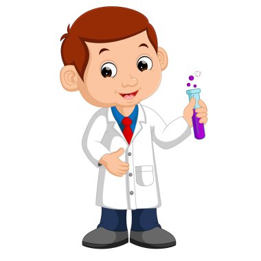 küçük çocuk holding test tüpü