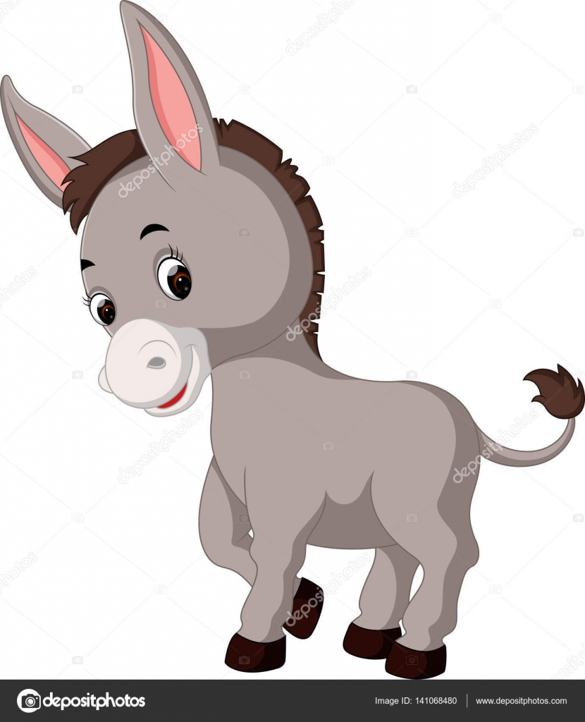 cute donkey cartoon — Stock Vector © hermandesign2015@gmail.com #141068480