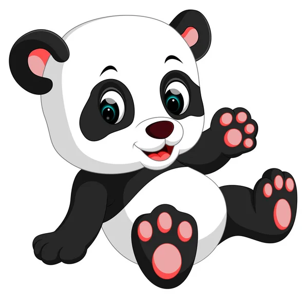 Linda caricatura panda — Vector de stock