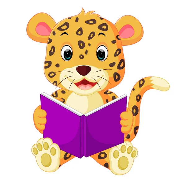 Leopard olvasókönyv — Stock Vector