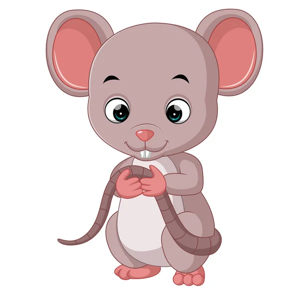 Carino cartone animato del mouse — Vettoriale Stock