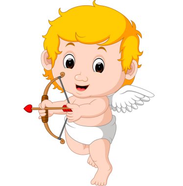 Komik küçük aşk tanrısı çocuk